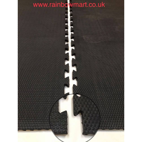 2-side Interlocking /Hammer Top Rubber Mat for Gym/Stable/Garage 6x4ftx17mm