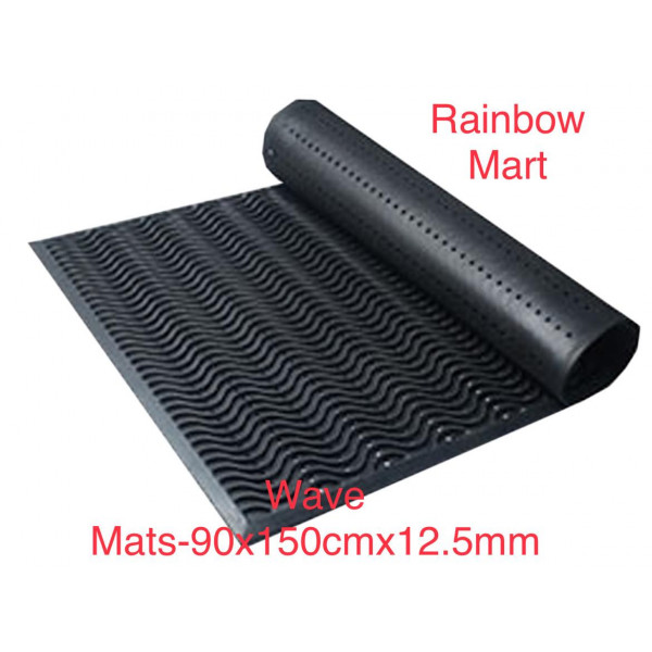 Heavy Duty Rubber WAVE Entrance Mat Safety Anti-Fatigue Non Slip Workplace